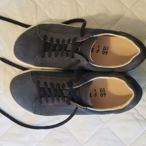 Birkenstock sneakers size 40 navy blue suede and cotton